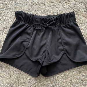 Five Dancewear Slit Black Shorts YXL